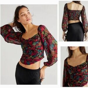Free People Multicolor Smocked Top